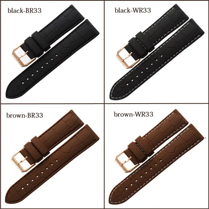 Ремешок силиконовый для мужских часов MAIKES резиновый браслет с бирками