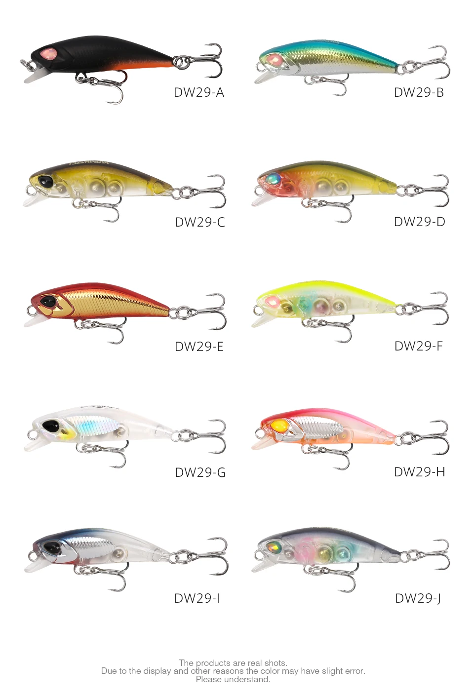 Le Fish Trulinoya DW29 42 мм 2,8 г мелкие Карповые приманки рыболовные приманки с тройными крючками погружение 0,3-0,6 м рыболовные снасти