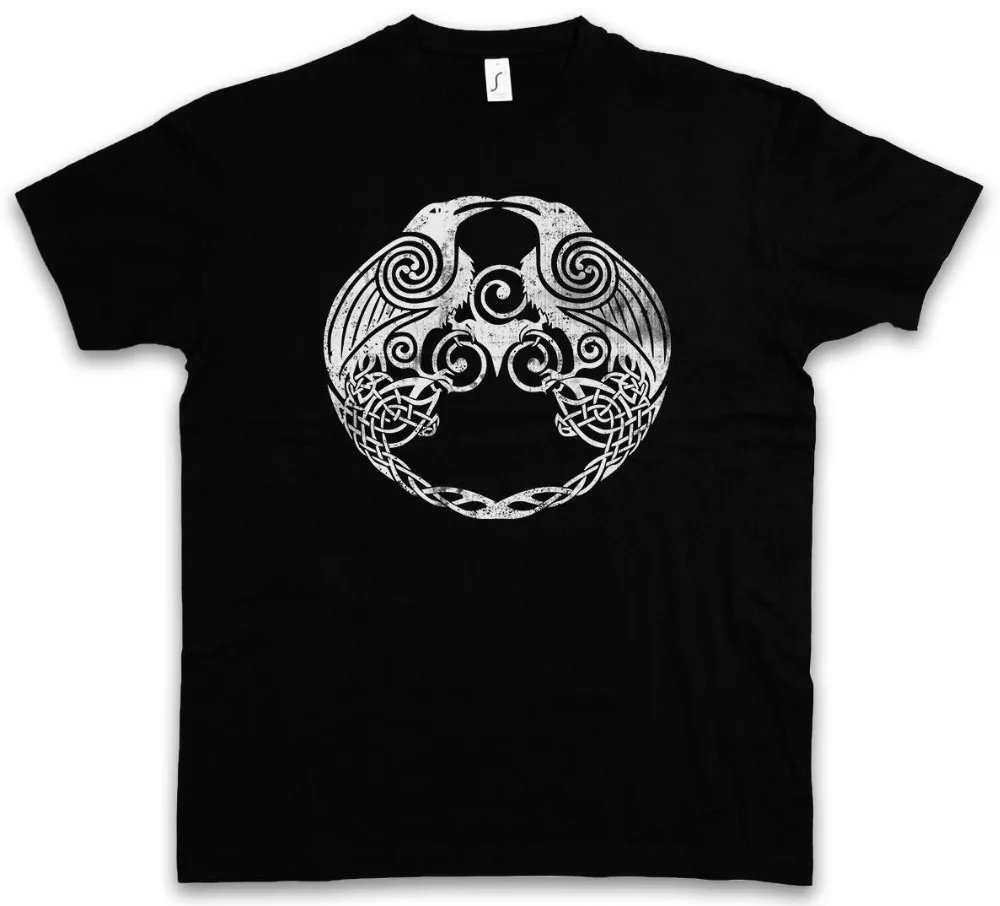 Футболка Hugin and Munin Ii Odin Ravens German God Walhalla Thor 2019 модные брендовые мужские топы уличная
