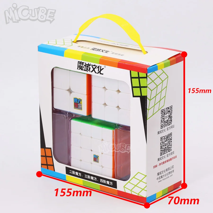 2x2/oneplus 3/OnePlus x 3 4x4 куб 3 шт./компл. подарки коробка: Mofangjiaoshi Волшебные кубики Скорость головоломка цветной игрушки для детей, подарок на день рождения, Логические