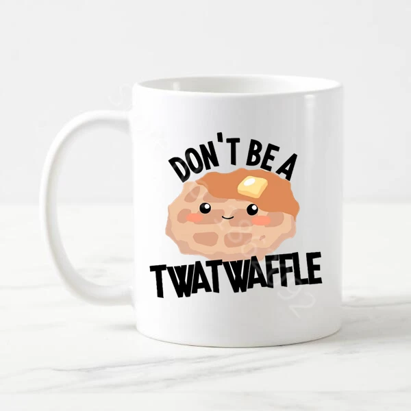 Смешной надписью Don't Be a Twatwaffle Кофе кружки чашки для чая черного цвета с