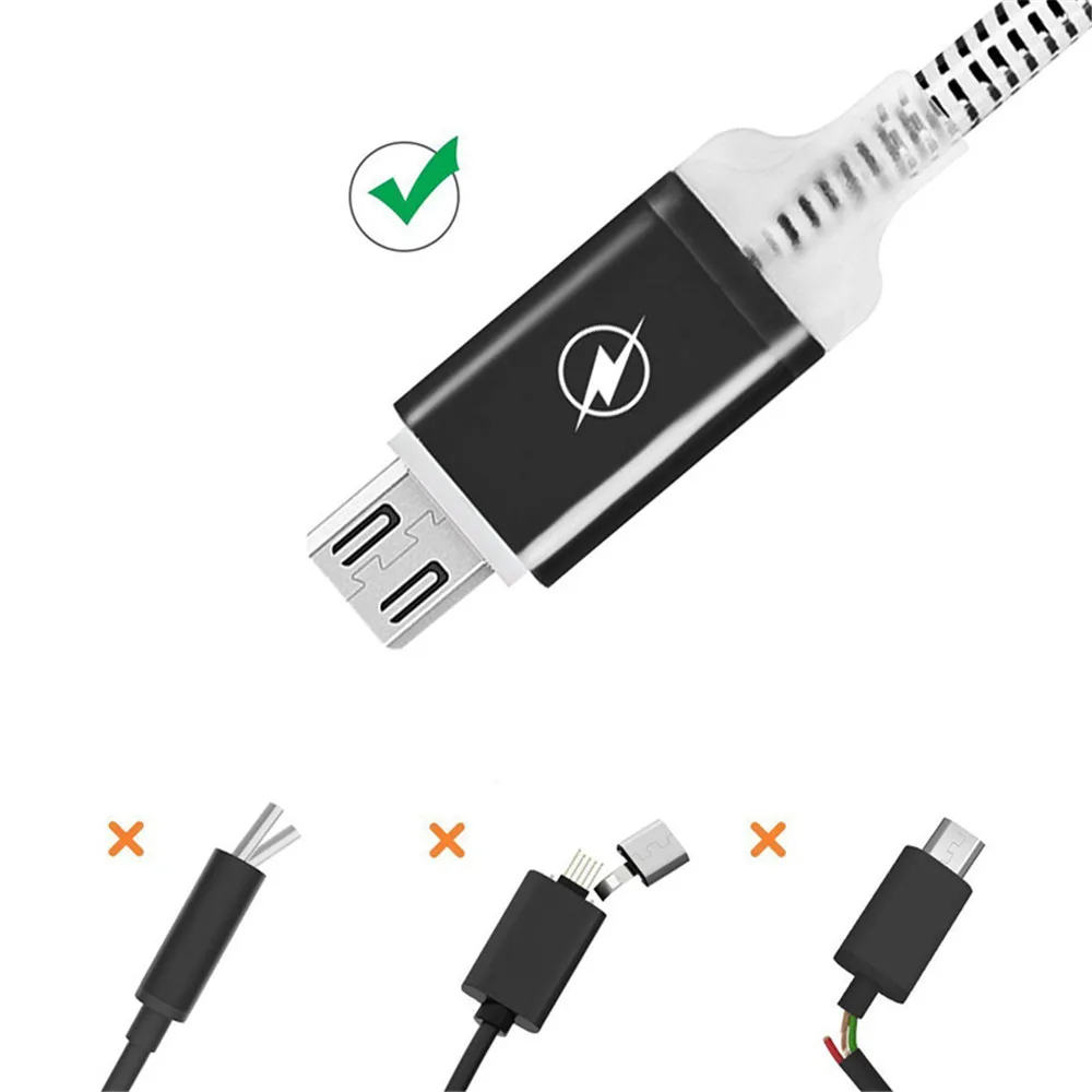Светодиодный кабель Micro USB для зарядки и синхронизации данных 1 м iPhone 6S Android Тип C
