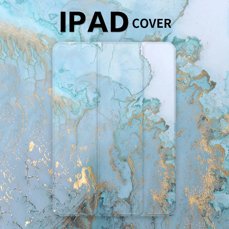 Синий Мраморный флип чехол для iPad Pro 9 7 &quot10 5 12 Air Air2 Mini 1234 планшет складной книжка