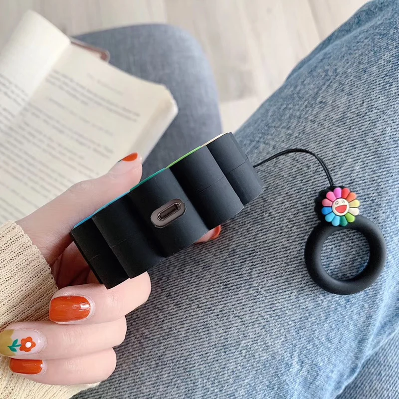3D Такаши Мураками Kaikai Kiki цвета радуги корпусы гарнитурные для Apple Airpods