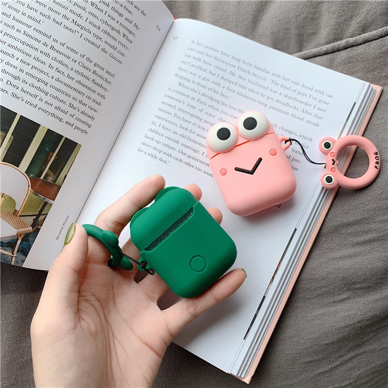 Чехол для AirPods чехол беспроводных наушников Bluetooth Apple Airpods 2 милый мультяшный