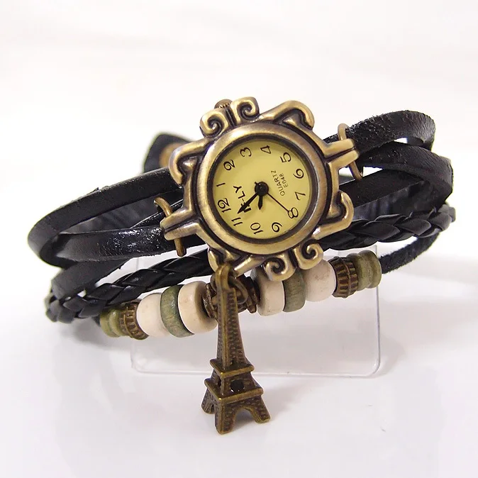 Цена акции старинные Эйфелева башня тег моды кварцевые часы женщины из