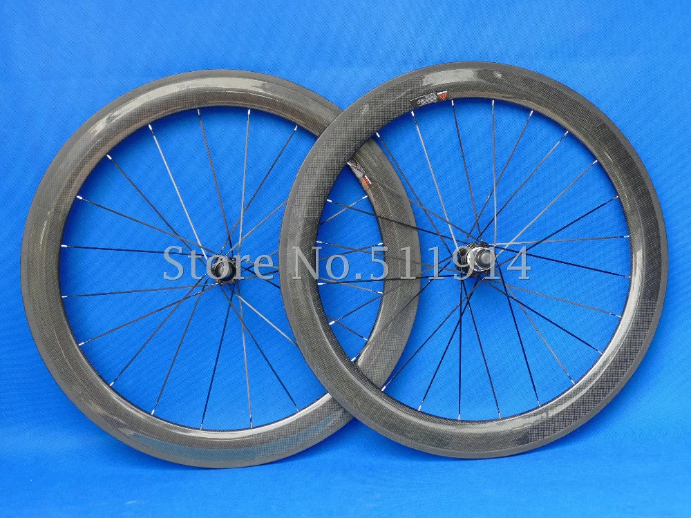 Toray матовая глянцевая 700C трубчатая колесная пара из углеродного волокна 60 мм