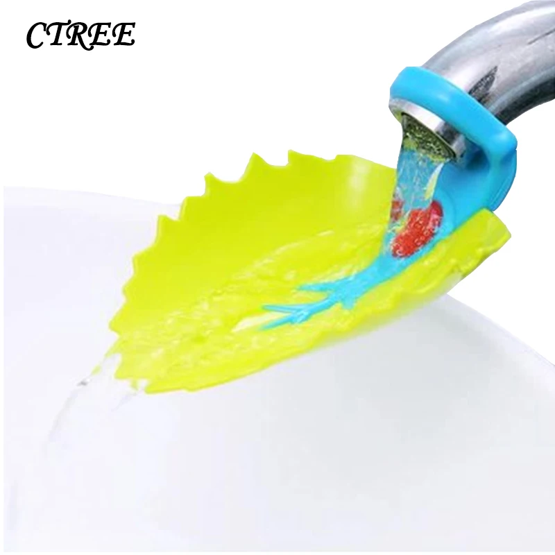 

CTREE Water Faucet Extender Children Hand Washing Water Tree Leaves Guiding Hand Washing Machine Bathroom Accessories C369