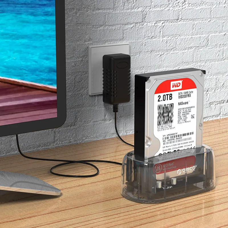ORICO 3, 5 Hdd USB 3, 0 5 /, para SATA3.0 Transparente UASP  de 8  HDD -