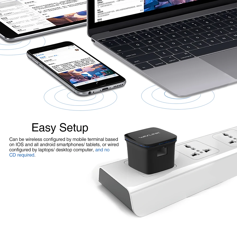 WAVLINK ультра мини Размеры N300 Диапазон Wi Fi расширитель Беспроводной