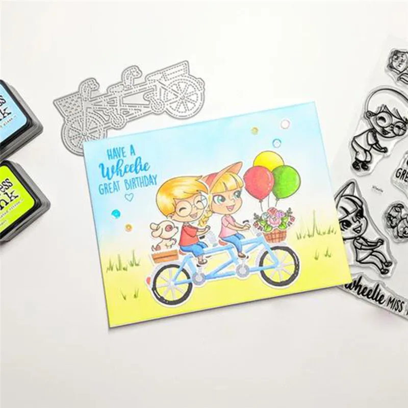 GJCrafts Romantic Bicycle Dies 92*41MM Metal Cutting for Scrapbooking New 2019 DIY Album Embossing Paper Craft Diecut Decor | Дом и сад