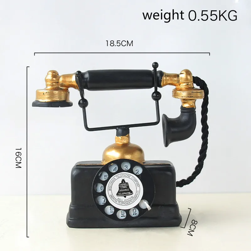 American Nostalgia Style Receiver Telephone Mode Vintage Bar Decor Crafts Are Retro Telephones Home Decoration Accessories | Дом и сад