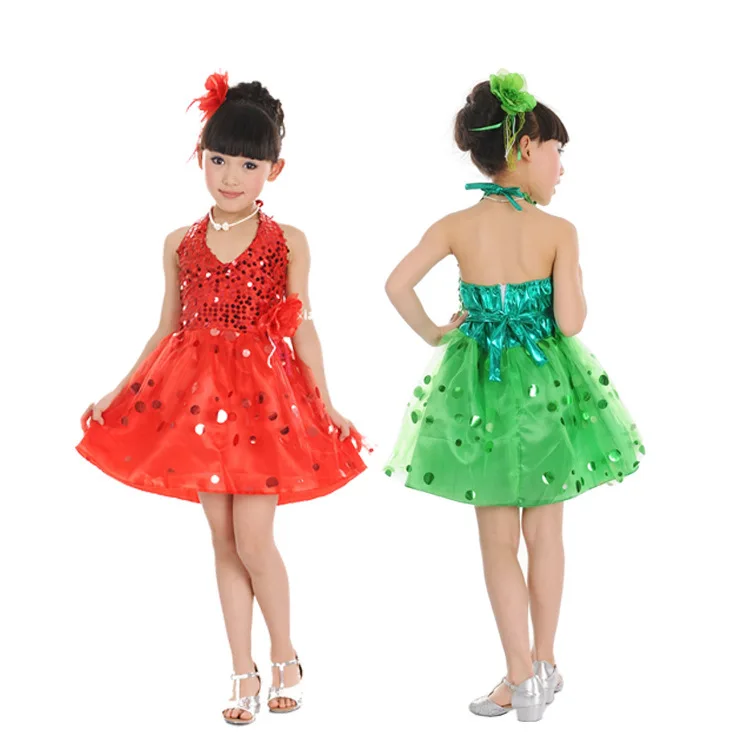 Детское платье для девочек балета сальсы с блестками латинских танцев LD006|dresses