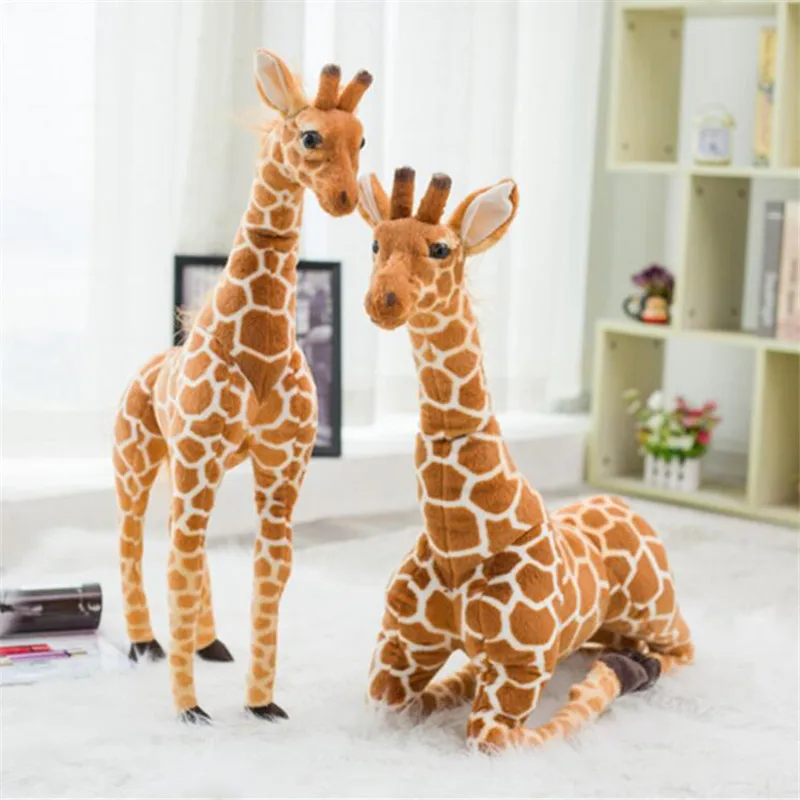 

Huge Real Life Giraffe Plush Toys Cute Stuffed Animal Dolls Soft Simulation Giraffe Doll Christmas Birthday Gift Kids Toy