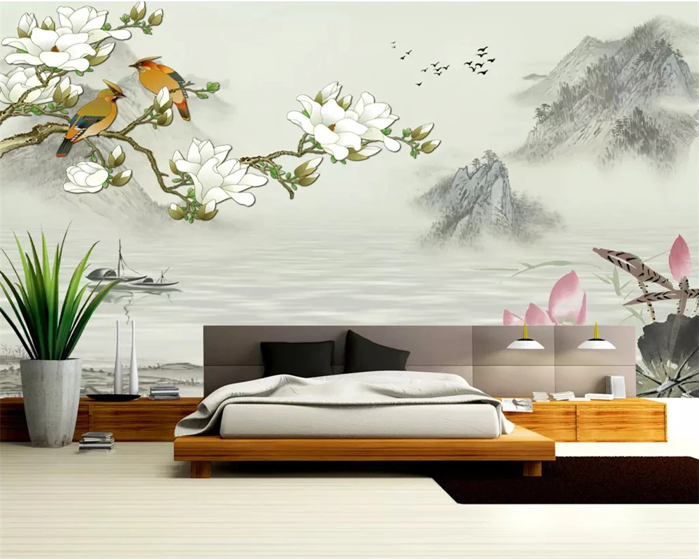 Пользовательские фото обои Beibehang HD новый китайский ландшафт фотообои 3d с