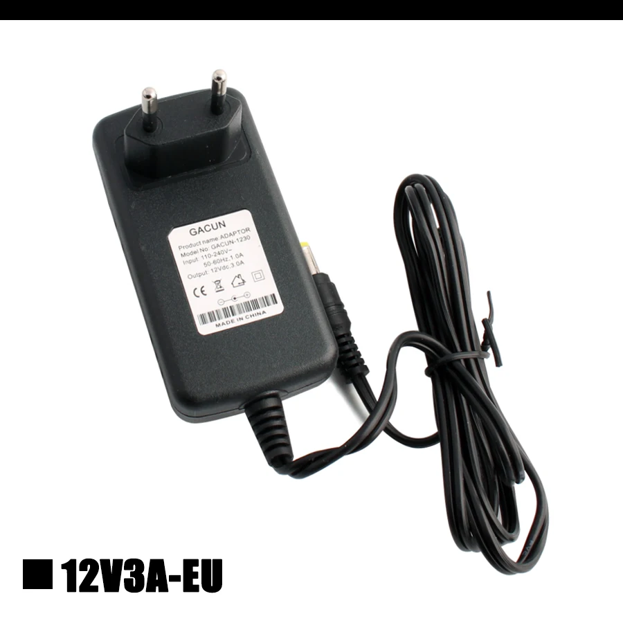 AC-DC 110-240V блок питания 5V 12V 24V 1A 2A 3A универсальный блок питания 5,5 MM* 2,5 MM EU US DC 5 12 24V для светодиодной ленты