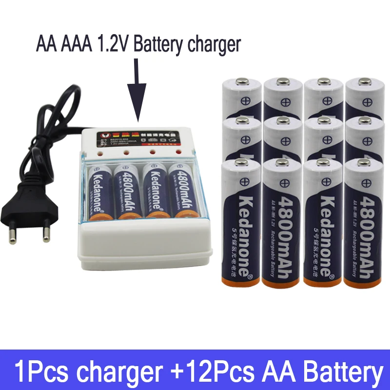 Alalito 4800mAh NI MH AA предварительно Заряженная NI-MH аккумуляторная батарея aa для игрушек