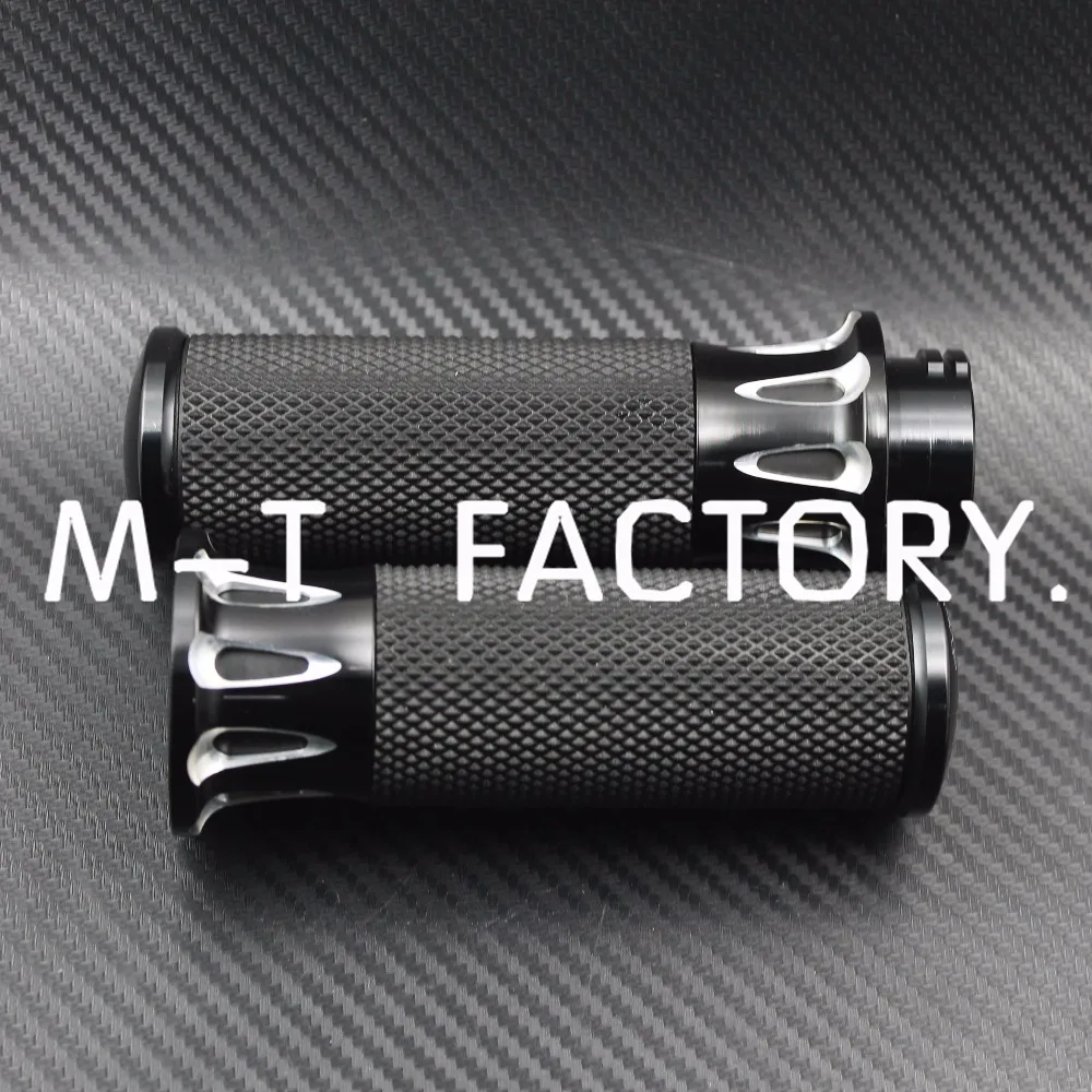 Черные и литая хромированная алюминиевая ручка для мотоцикла резиновые ручки