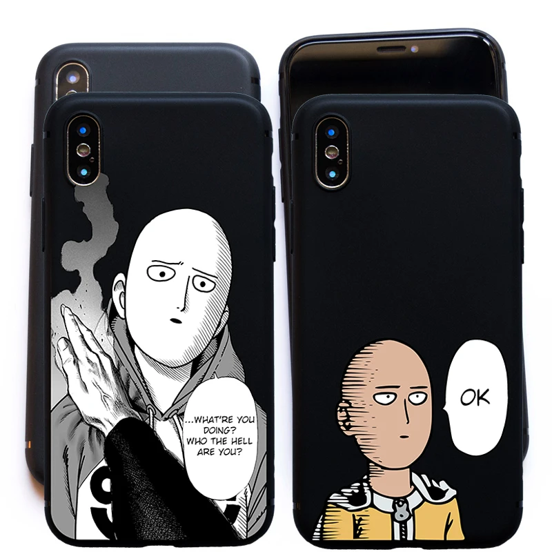 Японский мультфильм One Punch Man мягкий чехол для iphone 6s 6 Plus 5s SE полный корпус coque 7 8 X XS