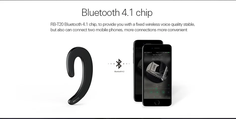 Беспроводные Bluetooth Remax T20 наушники с крючком стерео Спортивная гарнитура набор