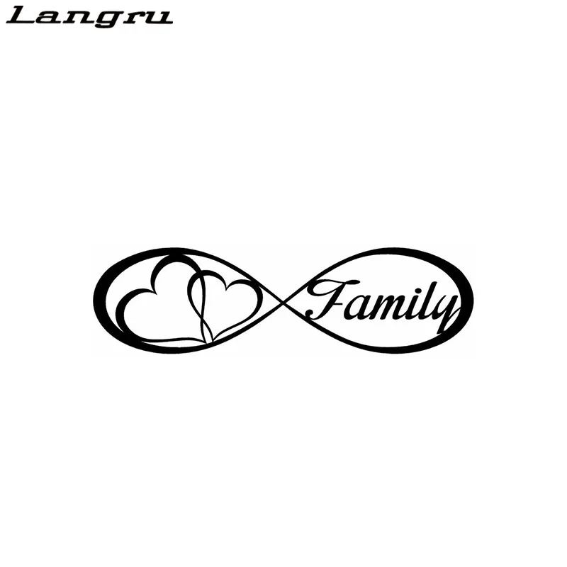 Langru Family Love Heart Forever Symbol виниловая Автомобильная наклейка Доберман декоративная