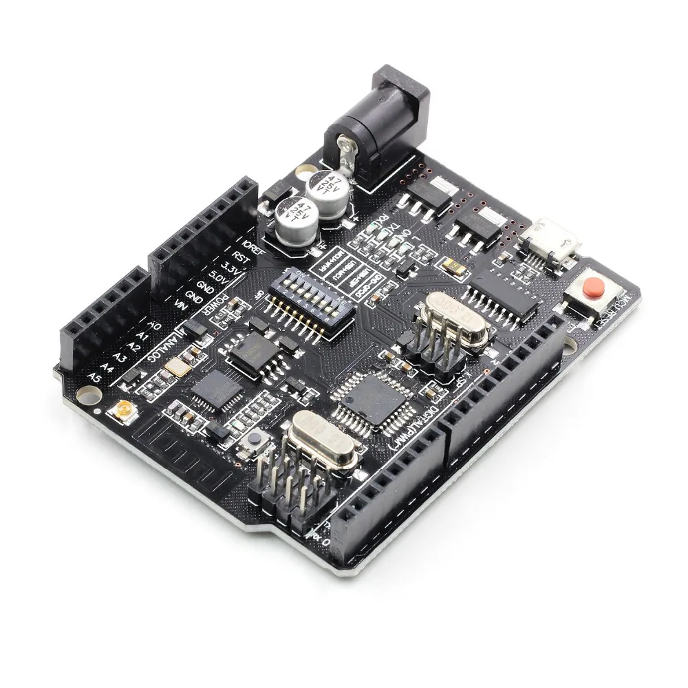 UNO + WiFi R3 ATmega328P ESP8266 (32 Мб памяти) USB-TTL CH340G. Совместимость с Arduino Uno NodeMCU WeMos |