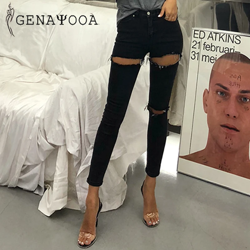 Женские джинсы карандаш genayoa винтажные облегающие до щиколотки с высокой