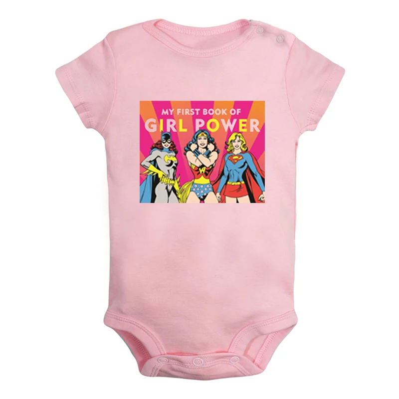ieBodysuits1195P Animation Girl Power Wonder Woman Bat women Super women Newborn Baby Girl Boys Clothes Short Sleeve Romper Jumpsuit Outfits - Цвет: ieBodysuits1195P