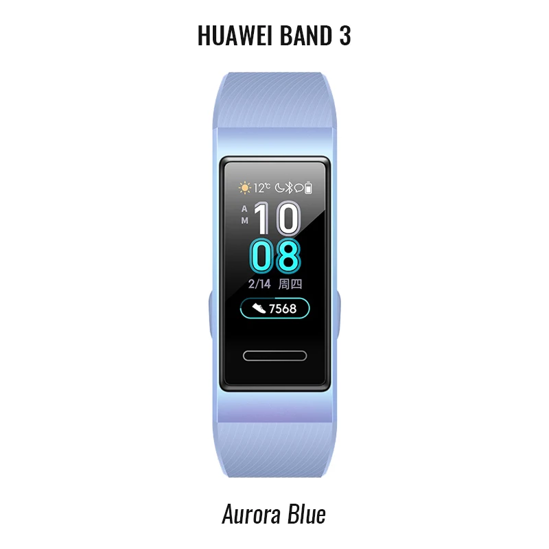 Aurora Blue huawei Band 3/Redmi 3 Pro Smartband металлический каркас, активно-матричные осид, полный Цвет Дисплей сенсорного экрана Плавание ход сердечного ритма Сенсор сна - Цвет: Aurora Blue