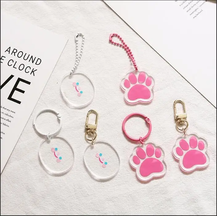 

Fortune Neko Kitten Cat Lucky cat-paw Acrylic Pendant Keyrings Keychain Charm Bag Pendant Gift J06