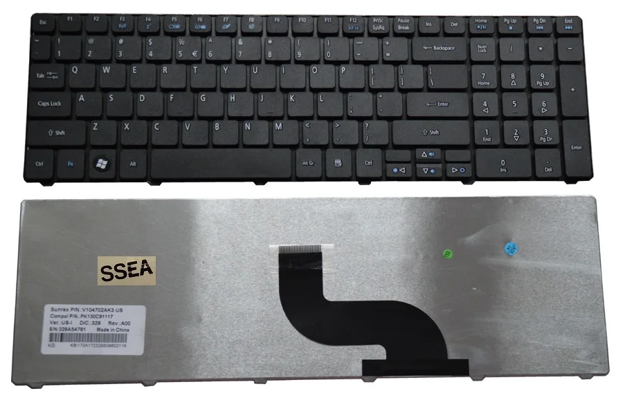 

SSEA новая клавиатура для ноутбука Acer Aspire 5740G 5740Z 5741 5741G 5742 5742g 5742Z 5745G 5745 5745P 5800 5250