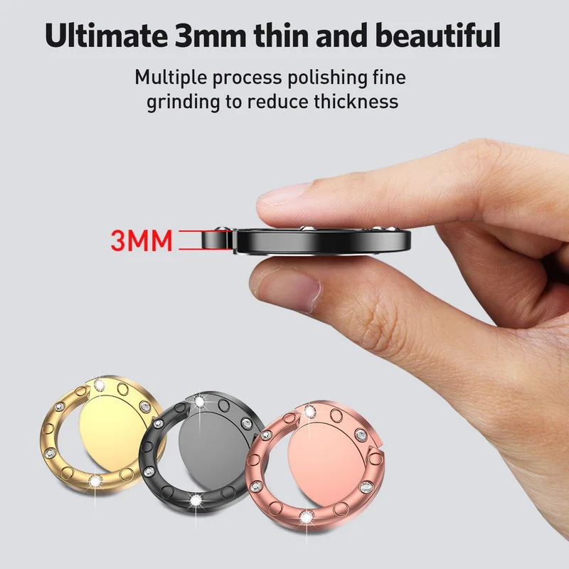 NOWAL Universal Diamond 360 Rotation Metal Finger Ring Holder Car Bracket Stand Case For Huawei Mate 20 10 9 8 P8 P9 P10 P20 Pro |
