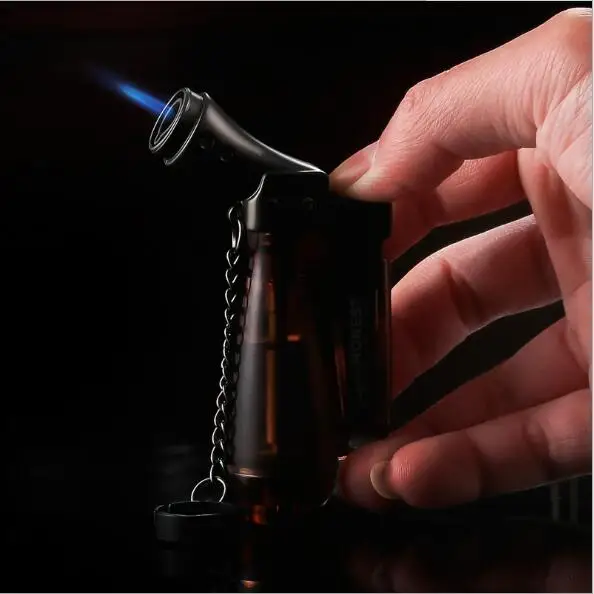 Honest genuine blue direct jet flame lighter large capacity and multicolor outdoor ignition gas inflatable | Дом и сад