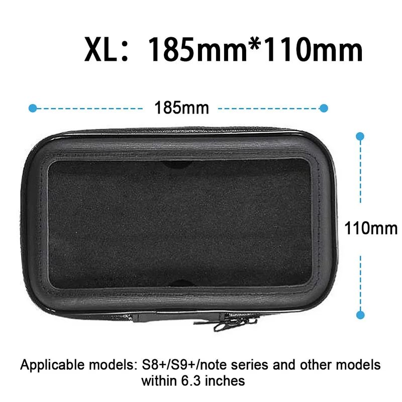 XL New Fashion Untoom Bicycle Motorcycle Phone Holder Waterproof Bike Phone Case Bag for iPhone Xs Xr X 8 7 Samsung S9 S8 S7 - Цвет: XL