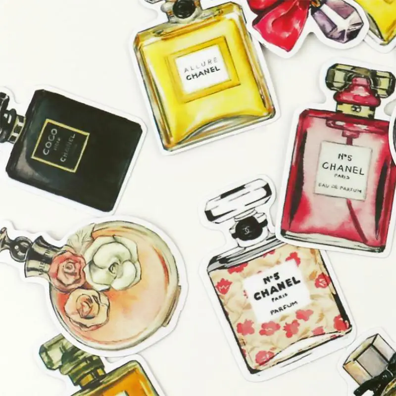 Япония Каваи Духи Бутылки Наклейки Ноутбук Дневник Украшения Ручной Этикеток