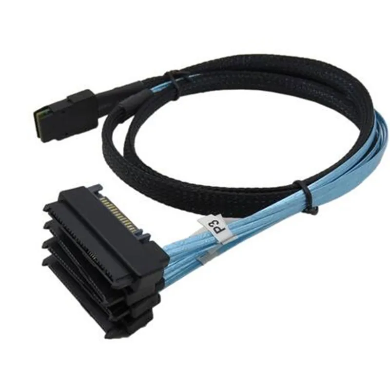 LBSC Mini SAS 36 SFF-8087 to (4) SFF-8482 Connector с SATA Power 1m | Электроника