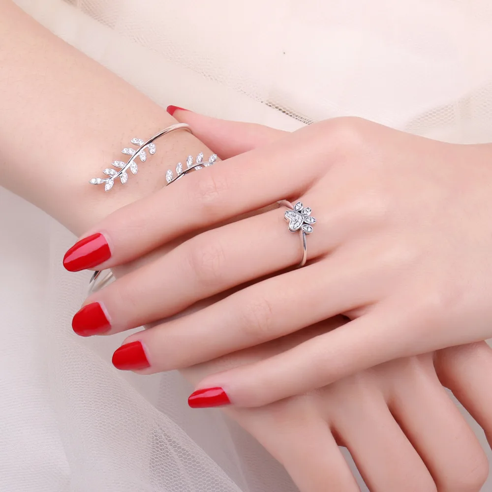JewelryPalace Винтаж собаки отпечатков пальцев проложить 0.2ct кубического циркония кольцо стерлингового серебра 925 Persona подарок для l ювелирные изделия