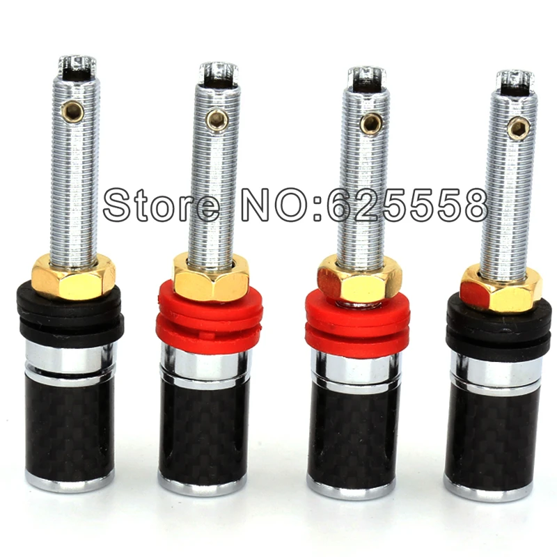 4 шт. клемма для динамика из углеродного волокна с родиевым покрытием|post|post termination