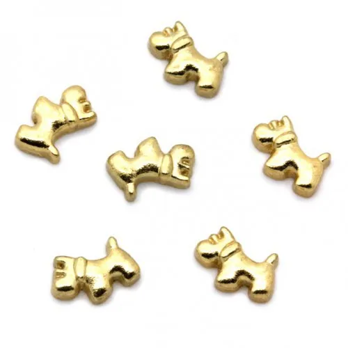 20 шт./лот новый дизайн плавающий медальон для живой собаки золотого цвета шармы