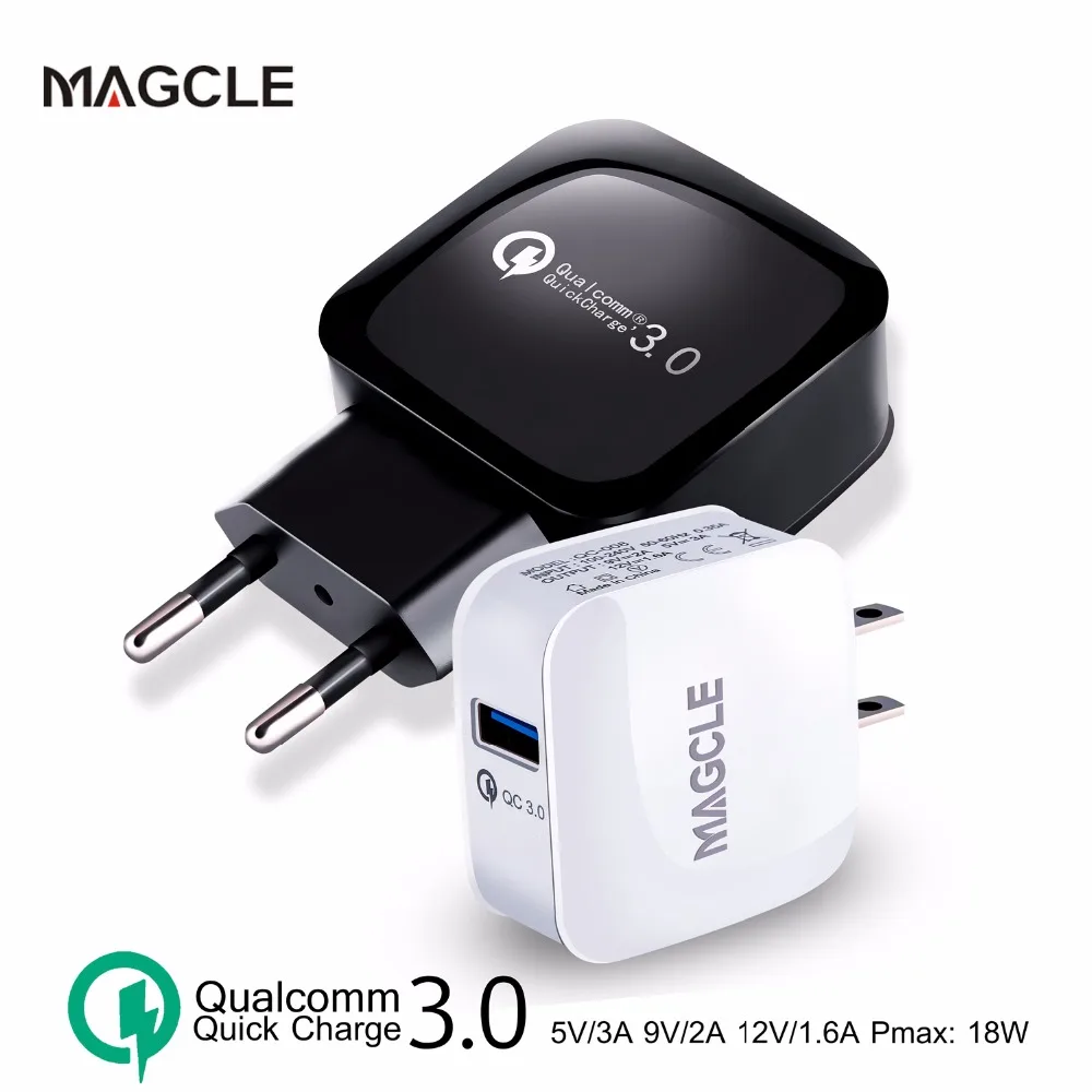 Magcle QC3.0 быстрое зарядное устройство 3,0 EU/US быстрое зарядное устройство 18 Вт Быстрое USB зарядное устройство для Samsung Xiaomi 5 Huawei LG Прямая поставка
