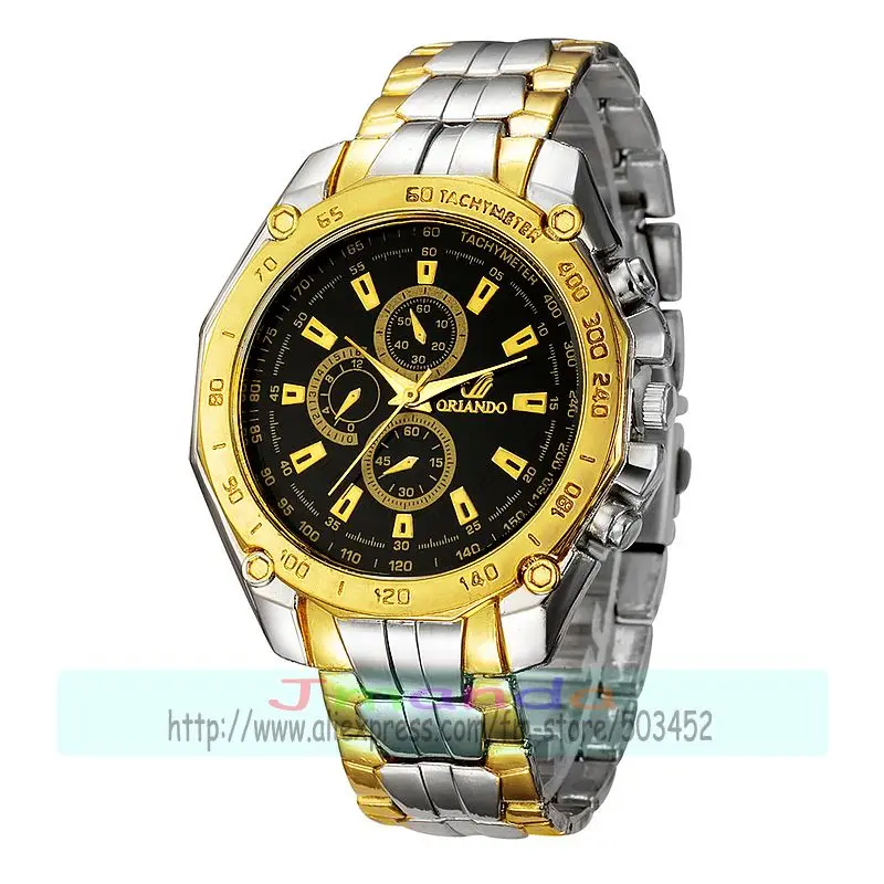 100 шт./лот 410 модные мужские часы из сплава Лидер продаж деловые золотого цвета