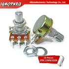 Потенциометр WH148, 10 шт., 3-контактный 15 мм вал с гайками и шайбами, WH148, B1K, B2K, B5K, B10K, B20K, B50K, B100K, B250K, B500K, B1M