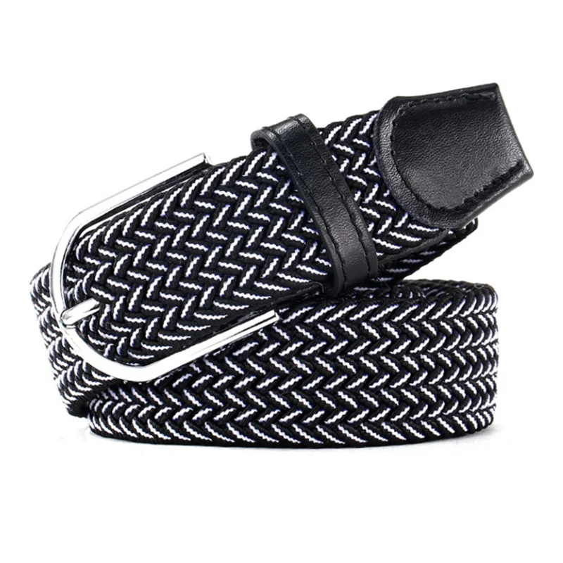 Эластичный Плетеный ремень с металлической пряжкой для мужчин и женщин 2019|Ремни