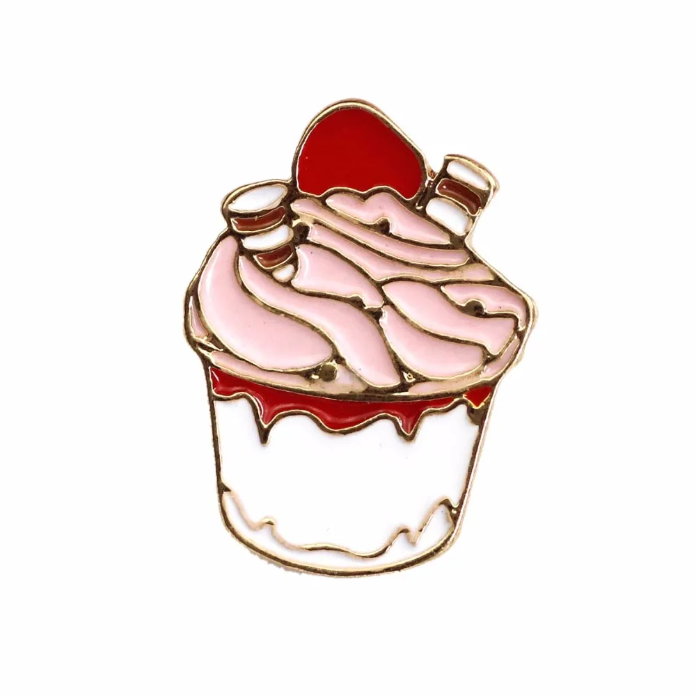 Timlee X308 BD Cartoon Cute Cat Ice Cream Metal Brooch Pins Wholesale | Украшения и аксессуары