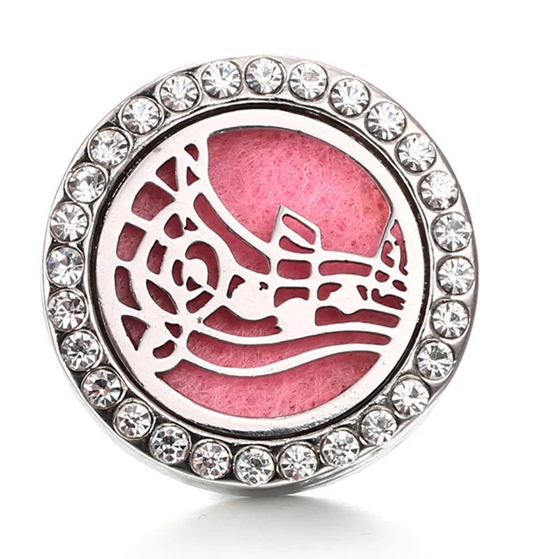 XH8063 Crystal wing cross MOM LOVE Perfume Locket 20mm Magnetic Aromatherapy Essential Oil Diffuser Metal Snap button | Украшения и