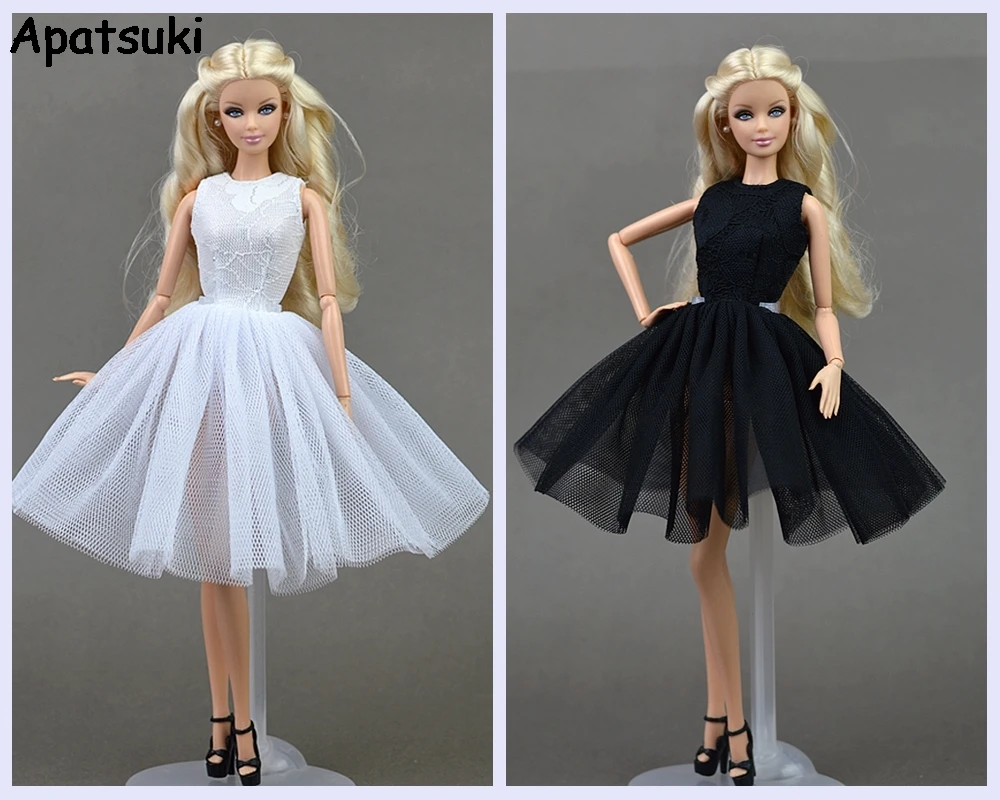 

2pcs/lot Doll Accessories For Barbie Doll Cute Dancing Costume Ballet Dress Lace Skirt Dress Clothes Girls Love Christmas Gift