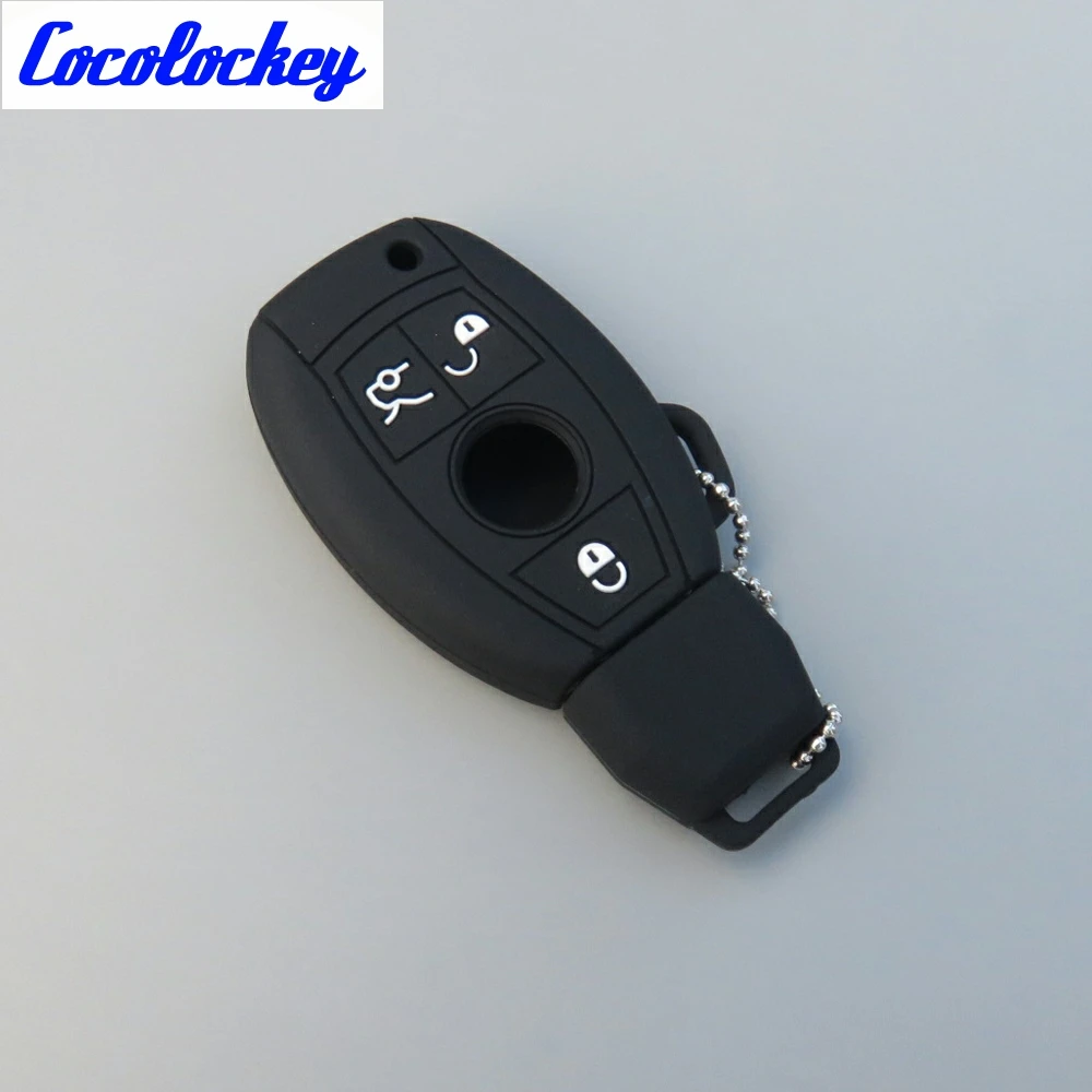 Cocolockey силиконовый чехол для автомобильного ключа резиновый держатель MB W203 W211 CLK