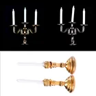 1:12 миниатюрная Люстра для кукольного домика, белые свечи