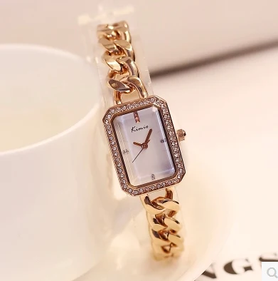 Элитный Бренд KIMIO модные женские туфли часы ремешок цепочка дамские браслет