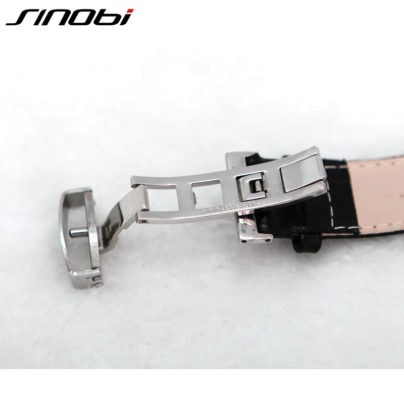 SINOBI пояса из натуральной кожи ремень часы для мужчин полный календари Multi функция